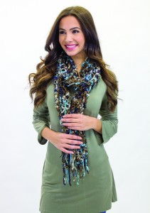 Carly Sage Top with Scarf 2       